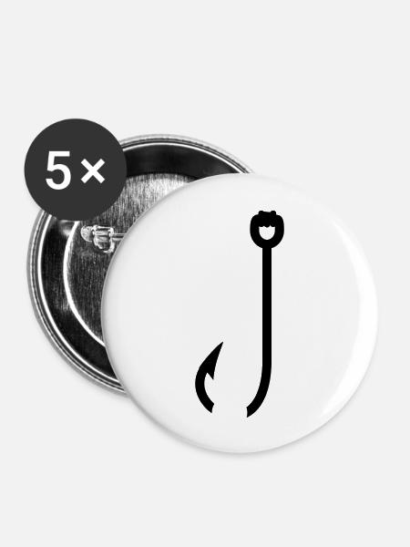 Hook - Buttons groß 56 mm (5er Pack) - Weiß