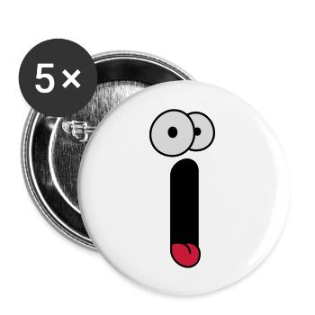Scream Face - Buttons large 2.2''/56 mm (5-pack) - white - Front