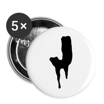J - Buttons large 2.2''/56 mm (5-pack) - white - Front