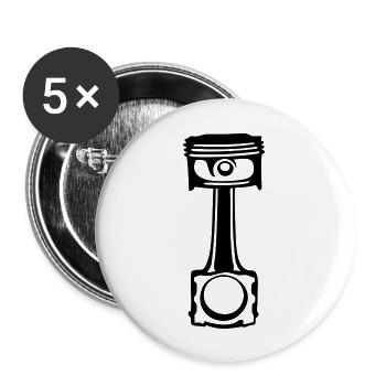 kolben - Buttons groß 56 mm (5er Pack) - Weiß - Vorne