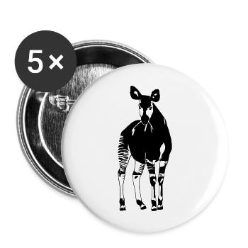 Okapi - Buttons large 2.2''/56 mm (5-pack) - white - Front