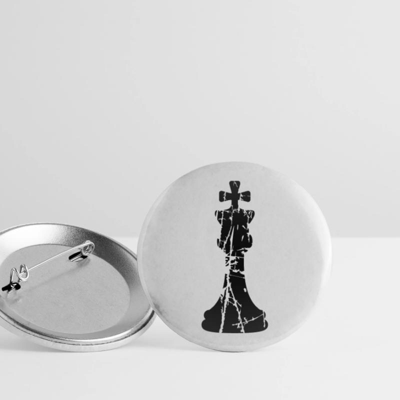 Scratch cracks chess Buttons large 2.2''/56 mm (5-pack)