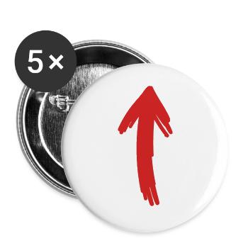 arrow - Buttons large 2.2''/56 mm (5-pack) - white - Front