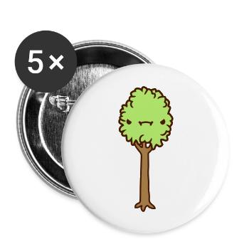 Evil Little Tree - Buttons large 2.2''/56 mm (5-pack) - white - Front