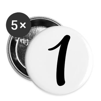 1 - Buttons groß 56 mm (5er Pack) - Weiß - Vorne