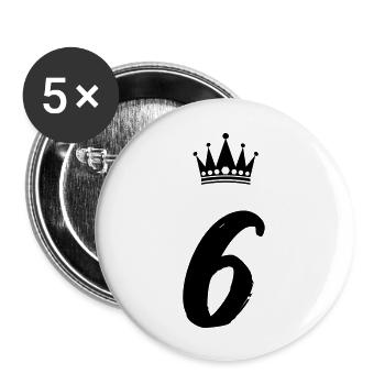 6 Crown - Buttons large 2.2''/56 mm (5-pack) - white - Front