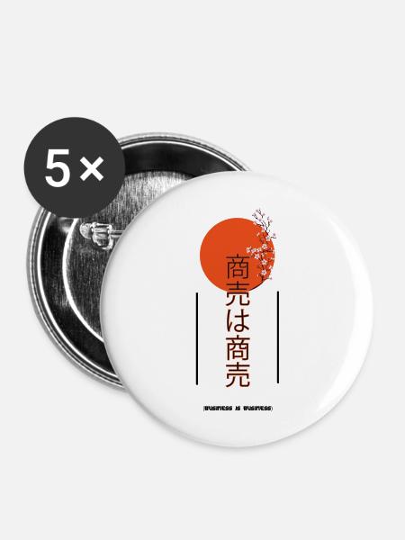Geschäft ist Geschäft - Buttons groß 56 mm (5er Pack) - Weiß