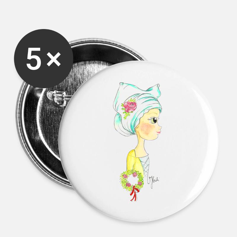 MAGD - Buttons groß 56 mm (5er Pack) - Weiß
