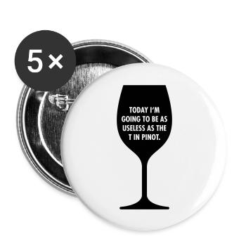 Pinot - Buttons large 2.2''/56 mm (5-pack) - white - Front