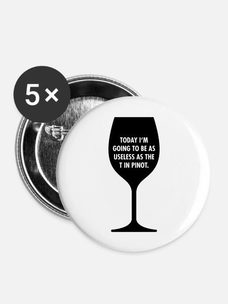 Pinot - Buttons groß 56 mm (5er Pack) - Weiß