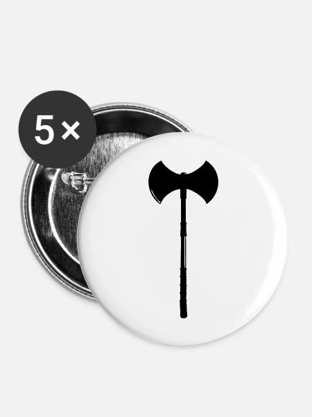 axt - Buttons groß 56 mm (5er Pack) - Weiß