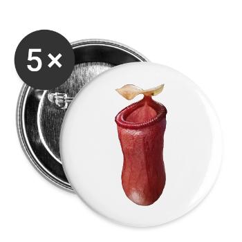 Nepenthes ventricosa - Buttons groß 56 mm (5er Pack) - Weiß - Vorne
