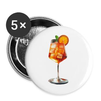 Ein leckerer, sommerlicher Cocktail - Buttons groß 56 mm (5er Pack) - Weiß - Vorne
