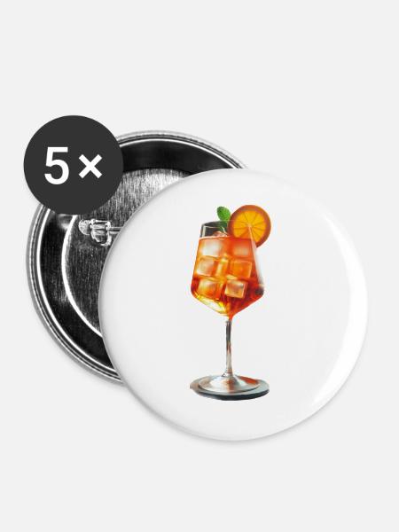 Ein leckerer, sommerlicher Cocktail - Buttons groß 56 mm (5er Pack) - Weiß