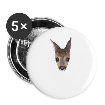 Rehkitz 1 - Buttons groß 56 mm (5er Pack) - Weiß - Vorne
