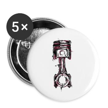 PleuelKolbenStange - Buttons groß 56 mm (5er Pack) - Weiß - Vorne