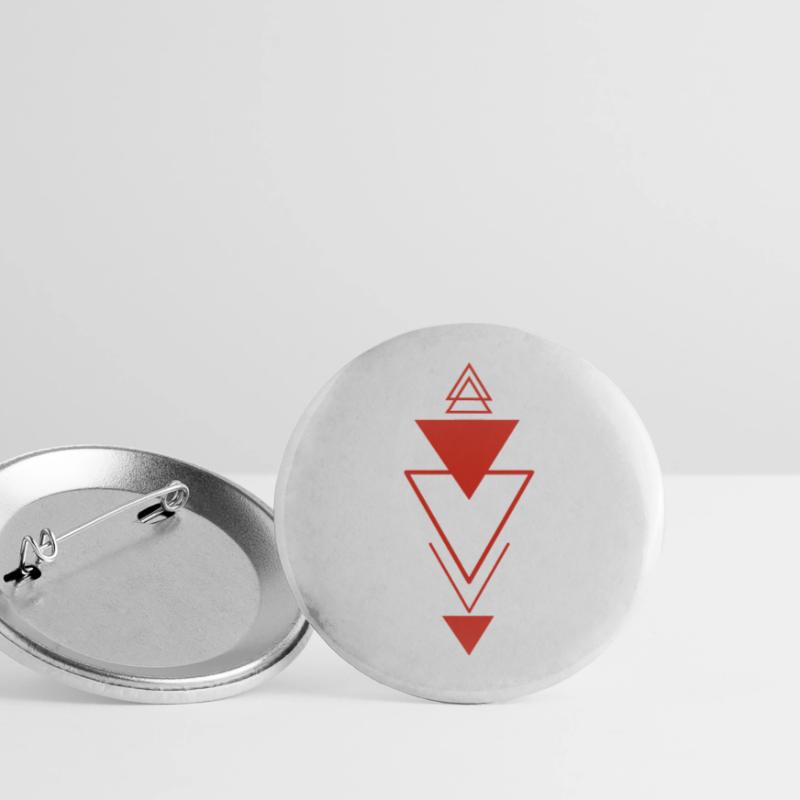 Triangular symbol (red) Buttons large 2.2''/56 mm (5-pack)