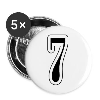 7 Symbole numérique - Lot de 5 grands badges (56 mm) - blanc - Devant