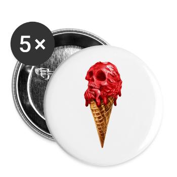 Le Crunchy Vanilla Pain - Lot de 5 grands badges (56 mm) - blanc - Devant