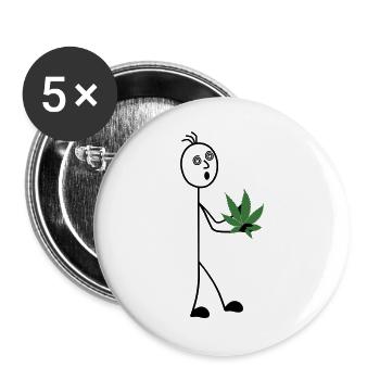 Hobby Gardener Figurine Stick - Lot de 5 grands badges (56 mm) - blanc - Devant