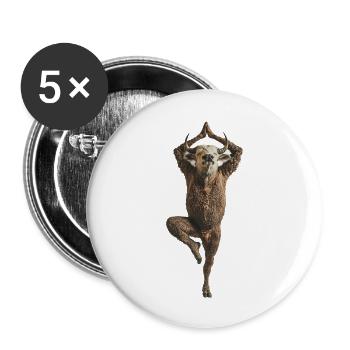 Büffel - Buttons groß 56 mm (5er Pack) - Weiß - Vorne