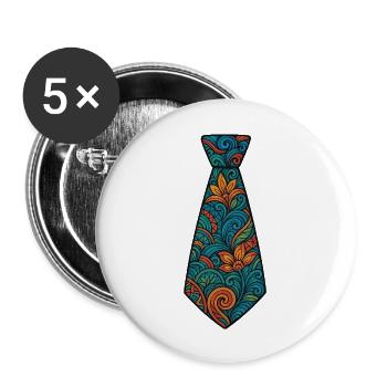 Tie - Buttons large 2.2''/56 mm (5-pack) - white - Front
