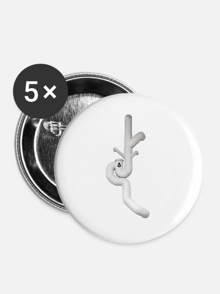 Don Giordano - Buttons groß 56 mm (5er Pack) - Weiß