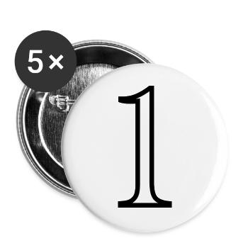 1. 1 Jahr. 1. JUBILÄUM. 1-JÄHRIGES JUBILÄUM - Buttons groß 56 mm (5er Pack) - Weiß - Vorne