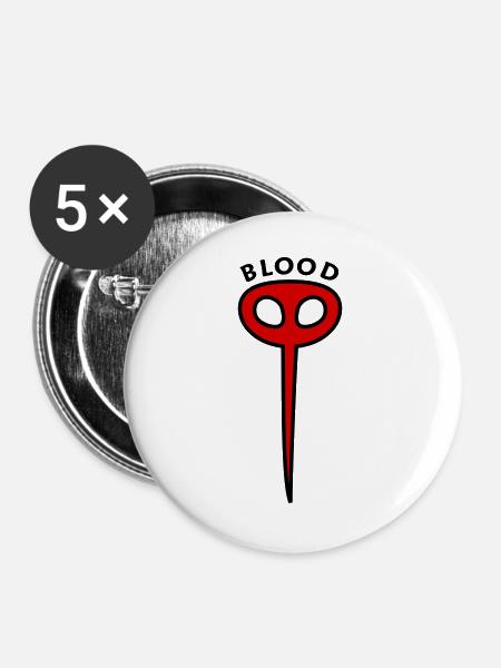 Moskito Blutsauger - Buttons groß 56 mm (5er Pack) - Weiß