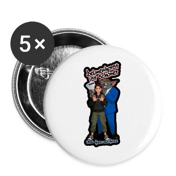 Delmenhorst ist schöner ohne Hass und Hetze 2 - Buttons groß 56 mm (5er Pack) - Weiß - Vorne
