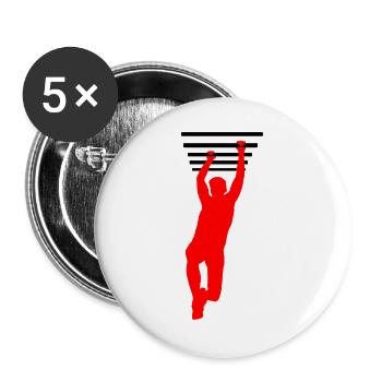 Prise OCR – Conception de barres suspendues - Lot de 5 grands badges (56 mm) - blanc - Devant