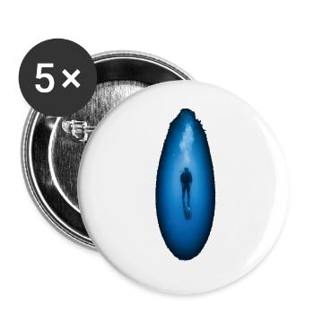 Deep Sea Diver Underwater Adventure Ocean - Buttons large 2.2''/56 mm (5-pack) - white - Front