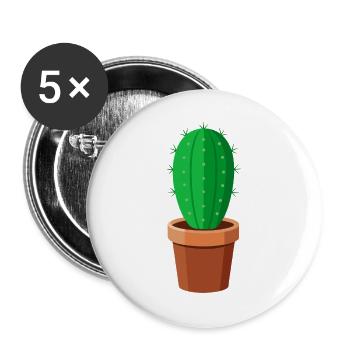 cactus - Buttons large 2.2''/56 mm (5-pack) - white - Front