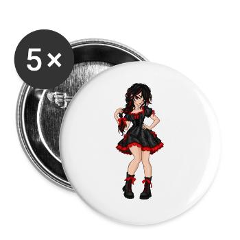 Bella Donna - Buttons groß 56 mm (5er Pack) - Weiß - Vorne