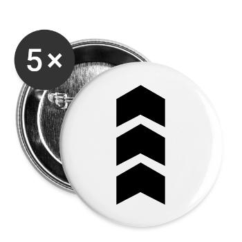pfeil - Buttons groß 56 mm (5er Pack) - Weiß - Vorne