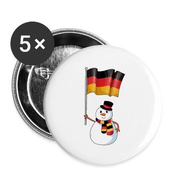 Fan de football Fan de l’équipe nationale allemande - Lot de 5 grands badges (56 mm) - blanc - Devant