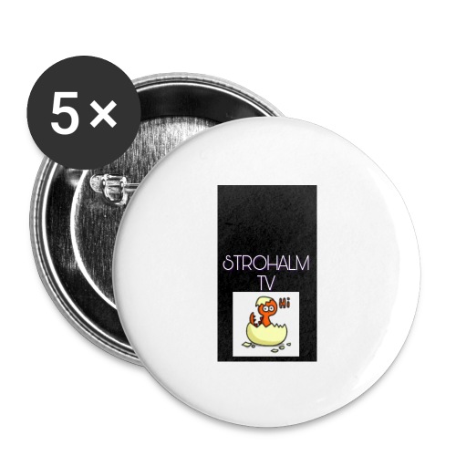 STROHALMTVLOGO - Buttons groß 56 mm (5er Pack)