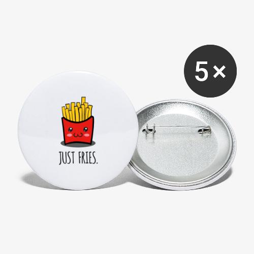 Just fries - Pommes - Pommes frites - Buttons groß 56 mm (5er Pack)