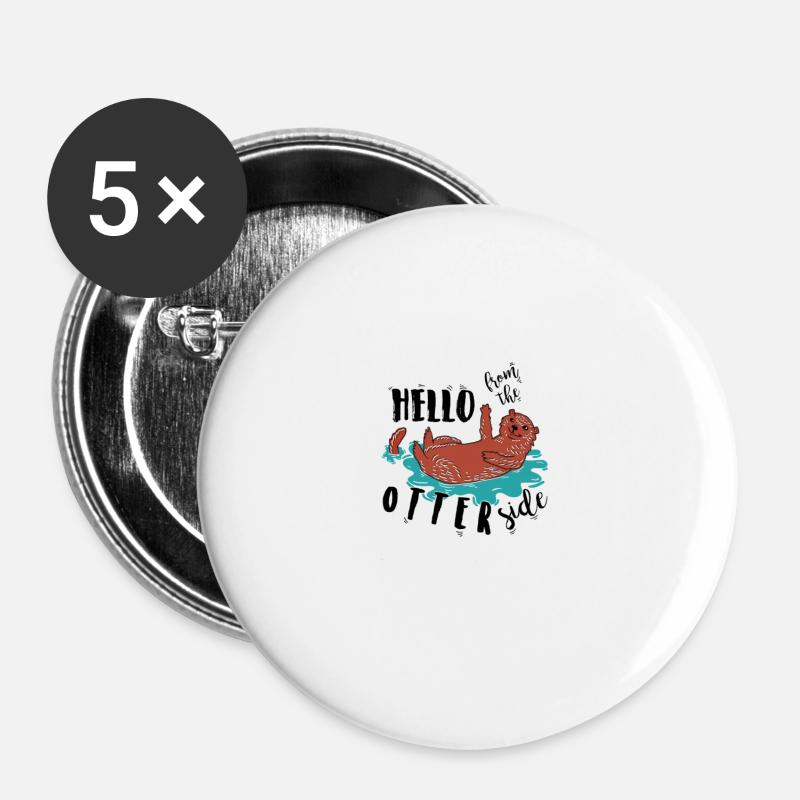 OTTER side - Buttons large 2.2''/56 mm (5-pack) - white