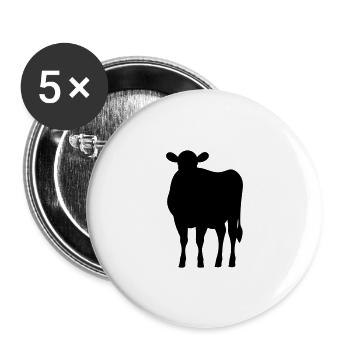 cow - Buttons large 2.2''/56 mm (5-pack) - white - Front