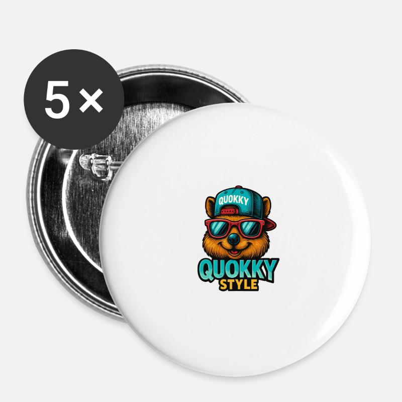 QUOKKY STYLE - Buttons large 2.2''/56 mm (5-pack) - white