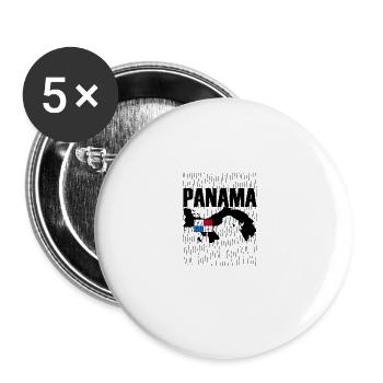 Pluie de l’île de Panama - Lot de 5 grands badges (56 mm) - blanc - Devant