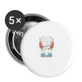 Der Winter verlangt immer nach Mondritualen Design - Buttons groß 56 mm (5er Pack) - Weiß - Vorne
