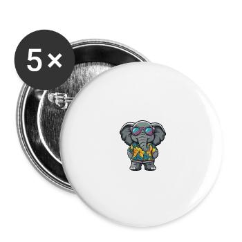 Mammut Bande dessinée Cool Été - Lot de 5 grands badges (56 mm) - blanc - Devant