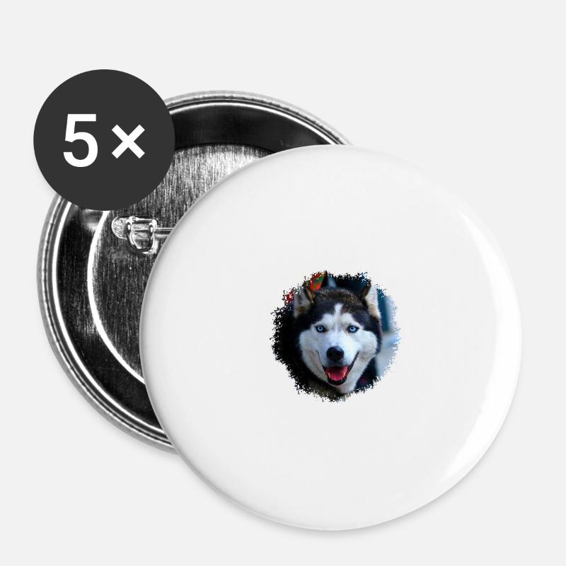 Husky - Buttons large 2.2''/56 mm (5-pack) - white