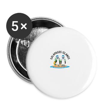 Galapagos Islands Blue-footed Christmas - Buttons large 2.2''/56 mm (5-pack) - white - Front