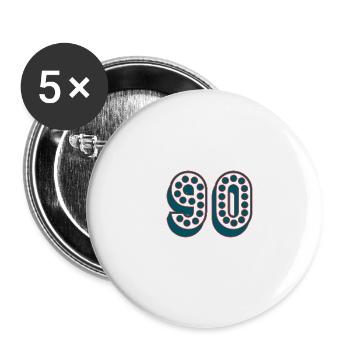 ANNIVERSARY. HAPPY BIRTHDAY. HAPPY BIRTHDAY. - Buttons large 2.2''/56 mm (5-pack) - white - Front