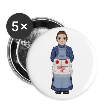 Karin Larsson - Buttons groß 56 mm (5er Pack) - Weiß - Vorne