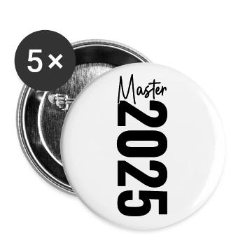 Master 2025 - Buttons groß 56 mm (5er Pack) - Weiß - Vorne