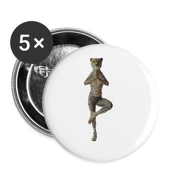 Gepard - Buttons groß 56 mm (5er Pack) - Weiß - Vorne